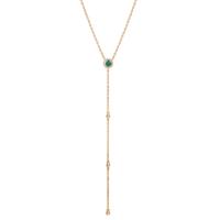Collier Argent Zircone jaune Plaqué or 40-45 cm-603361