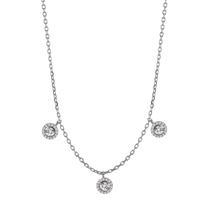 Collier Argent Zircone Rhodié 36-41 cm-603368