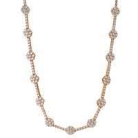 Collier Argent Zircone rosé Plaqué or 40-45 cm-603381