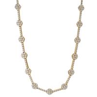 Collier Argent Zircone jaune Plaqué or 40-45 cm-603382