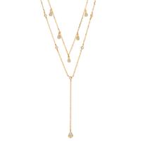 Collier Argent Zircone jaune Plaqué or 40-45 cm-603385
