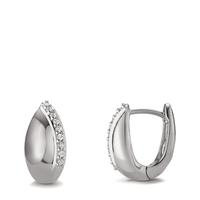 Créoles à charnières Argent Zircone 18 Pierres Rhodié-603664