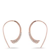 Boucles d'oreilles Argent Zircone blanc, 24 Pierres rosé Plaqué or-603710