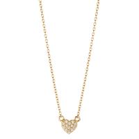 Collier Argent Zircone jaune Plaqué or Coeur 42-45 cm Ø5.5 mm-603714
