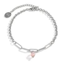 Bracelet Acier inoxydable Zircone rose 19-23.5 cm-603753