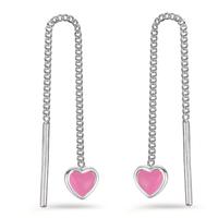 Boucles d'oreilles pendantes Argent Laqué Coeur Ø5 mm-603782