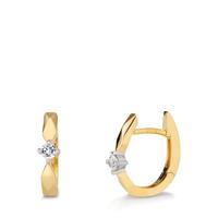 Klappcreolen 375/9 K Gelbgold Zirkonia 2 Steine-603804
