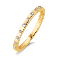 Bague à superposer Or jaune 9K Zircone 9 Pierres-603805