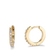 Klappcreolen 375/9 K Gelbgold Zirkonia 16 Steine gelb vergoldet-604100