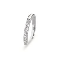 Ear cuff Argent Zircone 9 Pierres Rhodié Ø11 mm-604178