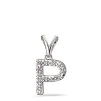 Pendentif Or blanc 9K Diamant 0.052 ct, 13 Pierres, w-pi2-604321