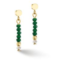Pendant d'oreilles Acier inoxydable jaune PVD-604479