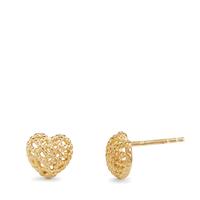 Clous d'oreilles Or jaune 9K Coeur Ø8 mm-604616