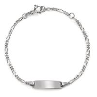 Gourmette avec gravure Or blanc 9K 14-16 cm-604635