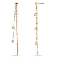 Pendant d'oreilles Argent Zircone 6 Pierres Plaqué or-604863