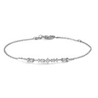 Bracelet Argent Zircone 9 Pierres Rhodié 16-18 cm-605135