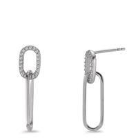 Pendant d'oreilles Argent Zircone Rhodié-605142