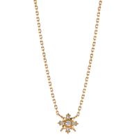Collier Bronze Zircone 5 Pierres Flocon de Neige 40-45 cm-605178