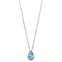 Collier Or blanc 18K Aigue-Marine 0.40 ct 40-42 cm-605310
