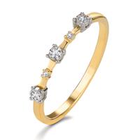 Bague Or jaune 18K Diamant 0.046 ct, 5 Pierres, w-si-605333