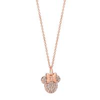 Collier Argent Zircone blanc rosé Plaqué or 35-40 cm-605401