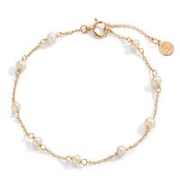 Bracelet Or jaune 18K perle d'eau douce, 9 Perles, 3 mm 16-18 cm-605615