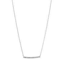 Collier Or blanc 18K Diamant 0.06 ct, 13 Pierres, w-si 40-42 cm-605626