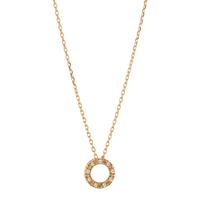 Collier Or jaune 18K Diamant 0.018 ct, 9 Pierres, w-si 42 cm-605642