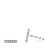 Clous d'oreilles Or blanc 18K Diamant 0.05 ct, 12 Pierres, w-si-605644