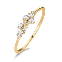 Bague Or jaune 18K Diamant 0.15 ct, 9 Pierres, w-si-605650