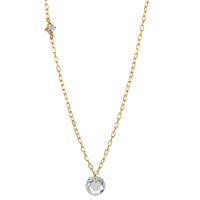 Collier Or jaune 18K Topaze 2 Pierres 40-42 cm-605661
