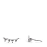 Clous d'oreilles Or blanc 18K Diamant 0.19 ct, 30 Pierres, w-si-605683