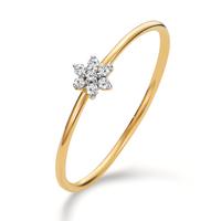 Fingerring 750/18 K Gelbgold Diamant 0.42 ct, 7 Steine, w-si-605686