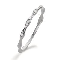 Bague Or blanc 18K Diamant 0.033 ct, 3 Pierres, w-si-605690