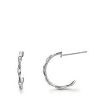 Créoles Or blanc 18K Diamant 0.066 ct, 6 Pierres, w-si-605692