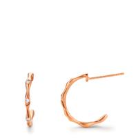 Créoles Or rouge 18K Diamant 0.066 ct, 6 Pierres, w-si-605694