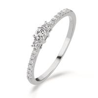 Bague Or blanc 18K Diamant 0.20 ct, 15 Pierres, w-si-605717