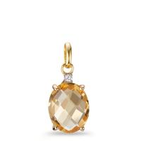 Anhänger 375/9 K Gelbgold Citrin, Zirkonia-605821