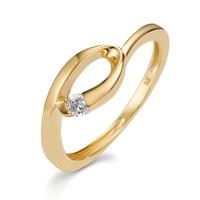 Bague Or jaune 9K Zircone-605828