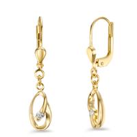 Pendant d'oreilles Or jaune 9K Zircone 2 Pierres-605830