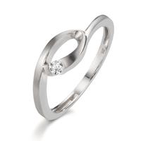Fingerring 375/9 K Weissgold Zirkonia-605832
