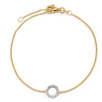 Bracelet Or jaune 9K Zircone 17-19 cm-605922