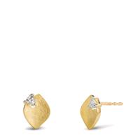 Clous d'oreilles Or jaune 9K Zircone 2 Pierres-606035