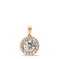 Pendentif Or jaune 9K Zircone Ø8.5 mm-606036