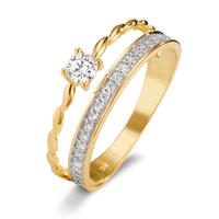Bague Or jaune 9K Zircone-606047