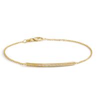 Bracelet Or jaune 14K Diamant 0.035 ct, 7 Pierres, w-si 17.5-19 cm-606076