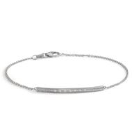 Bracelet Or blanc 14K Diamant 0.035 ct, 7 Pierres, w-si 17.5-19 cm-606077