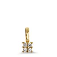 Pendentif Or jaune 18K Diamant 0.04 ct, 4 Pierres, p1 Ø3.3 mm-606083