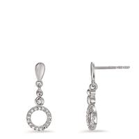 Pendant d'oreilles Or blanc 18K Diamant 0.015 ct, 2 Pierres, p1-606089