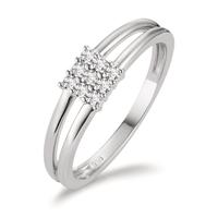 Bague Or blanc 18K Diamant 0.18 ct, 9 Pierres, w-si-606092